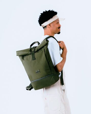 Рюкзак Johnny Urban Allen Medium 15 л для жінок і чоловіків, роллтоп, водовідштовхувальний, з відділенням для ноутбука, для університету, велосипеда, бізнесу, оливковий, екологічний