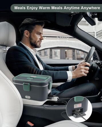 Електричний ланчбокс AUTOPkio 1,8 л 80 Вт, сірий/зелений
