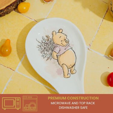 Керамічна підставка для ложки Disney Вінні Пух, квітковий візерунок, 24x2,5x10,8 см, Silver Buffalo
