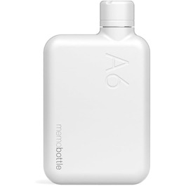 Пляшка для води memobottle з нержавіючої сталі, біла, преміум-якість, герметична, BPA-free, для спорту та подорожей