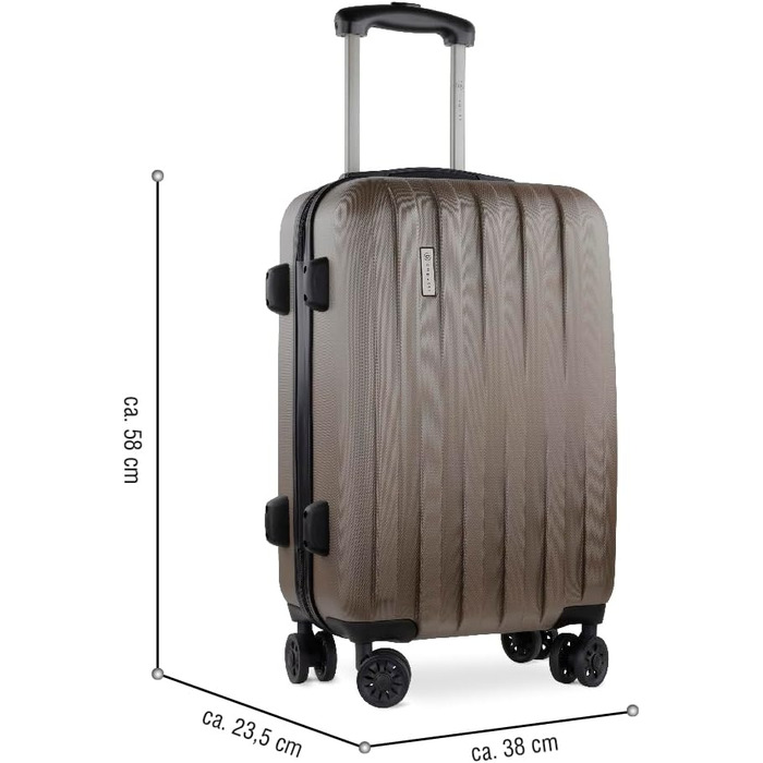 Жорсткий валізу Bugatti Lima 58x38x23,5 см, 33,8 л, 4 колеса, TSA-замок, бронзовий