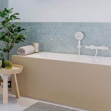 Душова лійка hansgrohe Raindance Select E EcoSmart 9 л/хв, 3 режими, квадратна 120x120 мм, антивапняна, матова біла