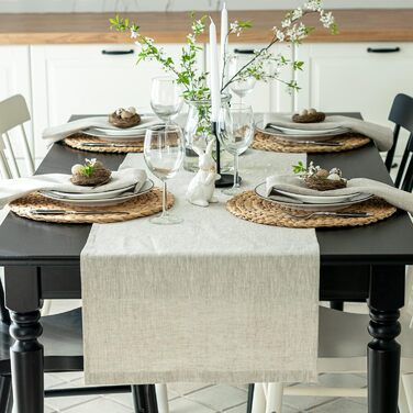 Лляні серветки Varvara Home, натуральні, бежеві, 6 шт., 45x45 см – текстильні серветки для сервірування столу, преміум якість