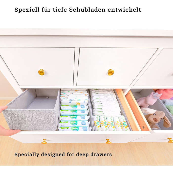 Органайзер для шухляд IKEA HEMNES, 5 шт., оригінал, система зберігання для пелюшок, дитячого одягу, білизни, міцний дно