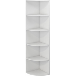 Кутова книжкова полиця Vicco Fabienne, біла, 30x60 см, 3 секції (5 секцій)