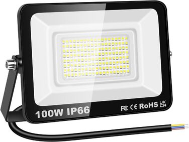 Світлодіодний прожектор RIGIDON 2x75W 7500Лм, IP66, холодне біле світло 6000K, водонепроникний, для вулиці, саду, гаража, готелю, спортмайданчика, майстерні
