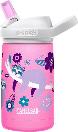 Дитяча термобутилка CAMELBAK Eddy+ з нержавіючої сталі, 350 мл, вакуумна ізоляція, малюнок Квітковий лінивец