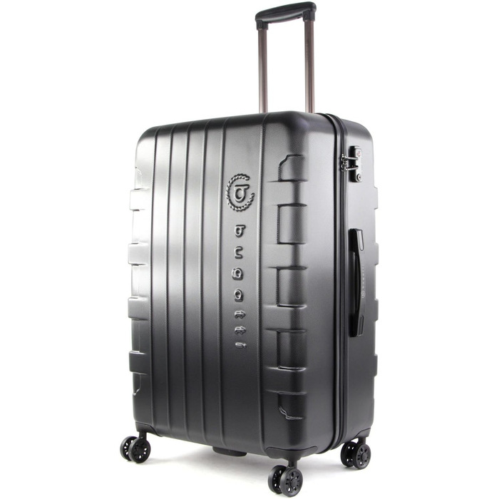 Чемодан Bugatti Galatea 55x38x23,5 см, 38 л, жорсткий, 4 колеса, TSA-замок, чорний, набір