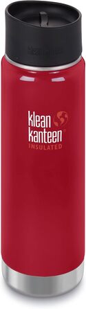 Термобутилка Klean Kanteen Wide з вакуумною ізоляцією, 591 мл, червона, кришка Cafe Cap 2.0