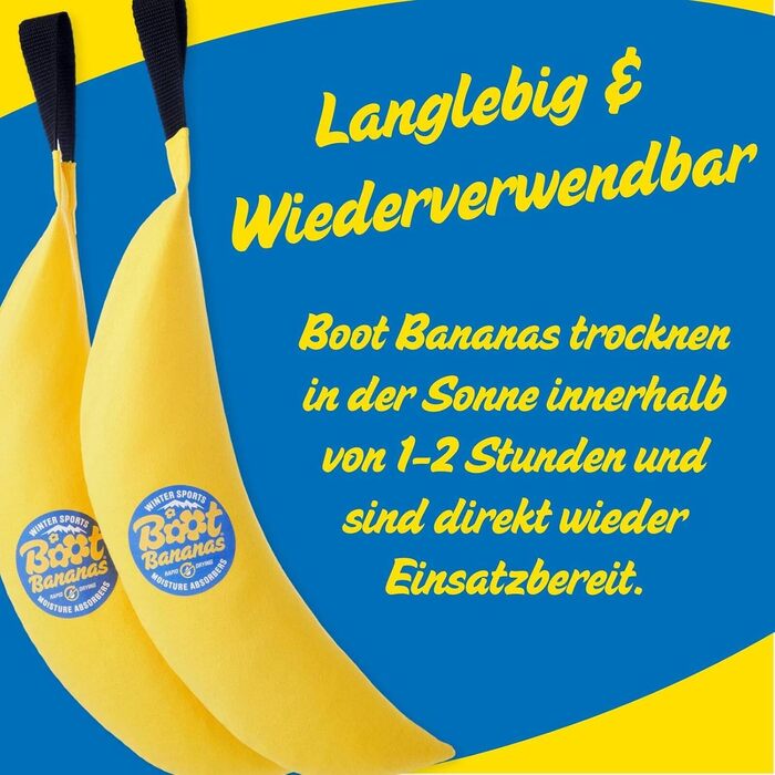 Осушувач для взуття Boot Bananas Rapid Dry – швидке сушіння 4-6 годин, підходить для черевиків, спортивного взуття, рукавичок, абсорбент вологи, технологія Rapid Dry