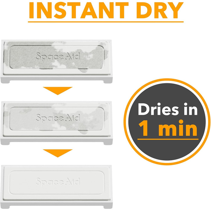 Органайзер для мийки DryingNeat з бамбуковою підставкою, швидковисихаючий тримач для кухонної губки, мила і дозатора, білий