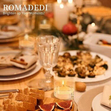 Набір скляних підсвічників Romadedi для чайних та вотивних свічок, прозорі, 36 шт., 5,7x5 см – для весілля, вечірки, Різдва, святковий декор столу