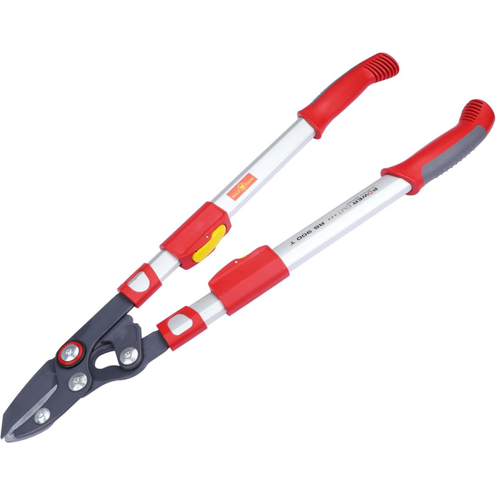 Секатор для гілок WOLF Garten Amboss Premium Plus POWER CUT, червоний/сірий, довжина 650-900 мм