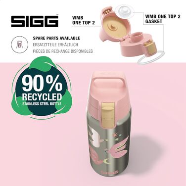 Дитяча ізольована пляшка для напоїв SIGG Shield Therm ONE 0,5 л, підходить для газованої води, герметична, легка, BPA-free, Fly Away