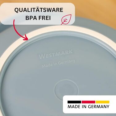 Набір для випікання Westmark Gerda, 4 предмети: миска, мірний кухоль, віночок, лопатка, пластик, білий/червоний/прозорий, з кришкою