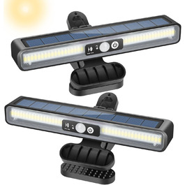 Сонячні LED лампи LEKIA для вулиці з датчиком руху, 2 шт, 36 LED, 6000K, настінні, 2 способи монтажу
