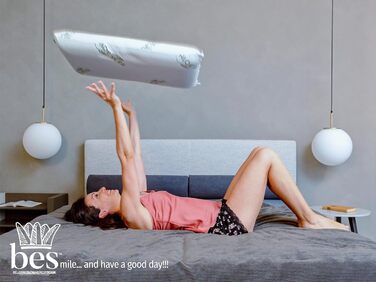 Подушка для сну з піни Memory Foam 15 см, для сну на боці, Aloe Vera, для дорослих, виготовлена в Італії