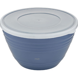 Миска для змішування Emsa Prep&Bake 4,15 л з кришкою, пластикова, для зберігання в холодильнику, нековзке дно, стабільна, підходить для миття в посудомийній машині, штабельована
