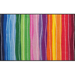 Килимок для підлоги Salonloewe Pure Style Wavy Lines, кольоровий, 75x120 см, праний, протиковзкий, доріжка для дому, хвилястий візерунок