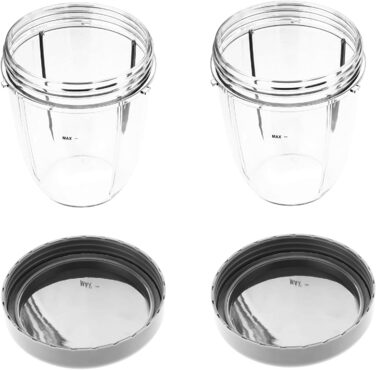 Набір із 2 чашок по 530 мл з запасними кришками для блендера Nutribullet 600W/900W