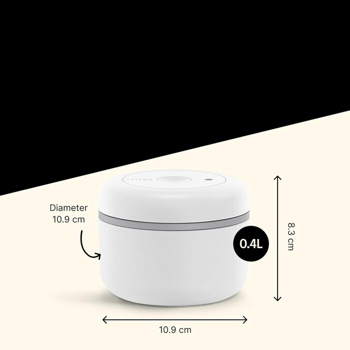 Вакуумний контейнер для кави та продуктів Fellow Atmos, білий, 0.4 л