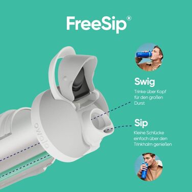 Owala FreeSip ізольована пляшка з нержавіючої сталі з трубочкою для води, спорт і подорожі, BPA-free, 1,2 л, Dreamy Field (946 мл, Shy Marshmallow)
