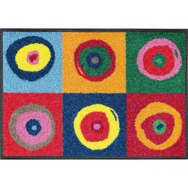 Багатоколірний килимок wash+dry Sergej 40x60 см для дому та вулиці, пральний