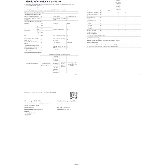 Винний шафа Cecotec Bolero GrandSommelier 830 CoolWood, термоелектрична, тиха, для 15 пляшок, регульована температура 8-18°C, сенсорне керування, енергоощадна, чорна