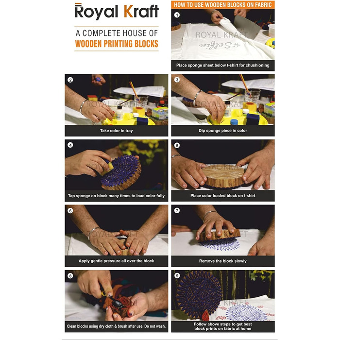 Набір дерев'яних штампів для друку Royal Kraft, 25 шт.