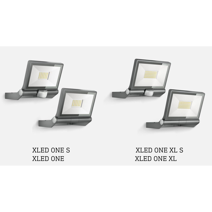 Світлодіодний прожектор Steinel XLED ONE XL 42,6 Вт, 4200 лм, з датчиком руху, антрацит, для вулиці, під'їзду, будинку та саду, алюмінієвий