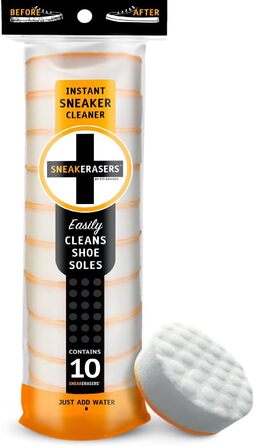 SneakERASERS набір для чищення підошви та кросівок, преміум губки для взуття, двосторонній ефективний очищувач для білих кросівок та тенісних туфель, легке та делікатне чищення, 10 шт.
