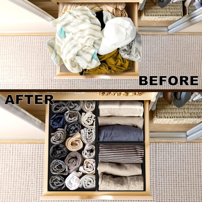 Органайзер для білизни та одягу Simple Houseware, складний, 12 шт, чорний