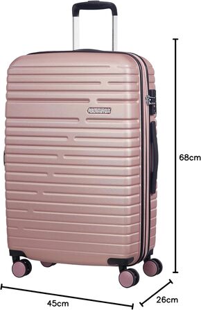 Валіза American Tourister Aero Racer Spinner 68 см, розширювана, 75.5 л, рожевий, легка, на 4 колесах