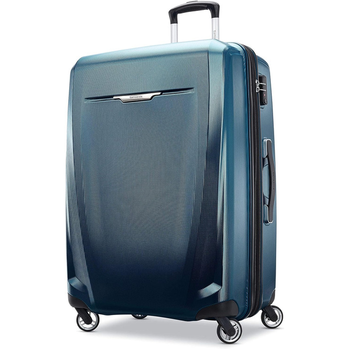 Жорстка валіза Samsonite Winfield 3 DLX з обертовими колесами, ручна поклажа, синя, універсальний розмір