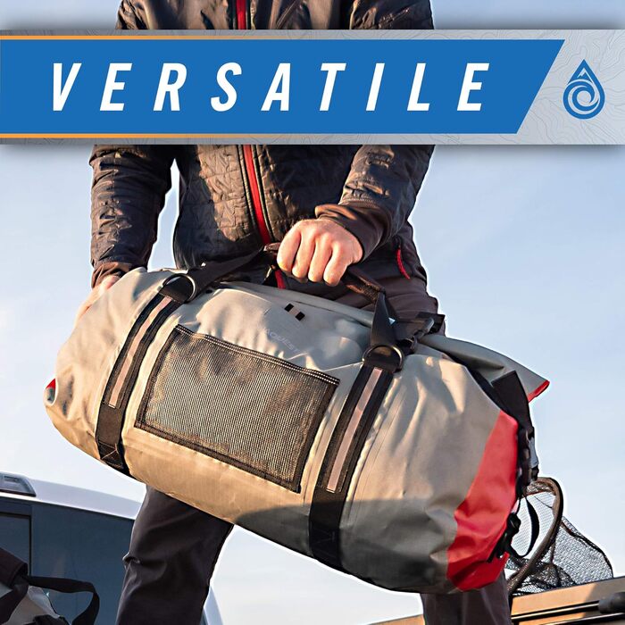 Гермомішок AquaQuest White Water Duffel 100% водонепроникний, міцний, універсальний, для подорожей, спорту, мотоцикла, човна, риболовлі, 50/75/100 л