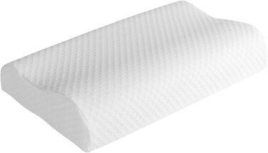 Ортопедична подушка Good Nite з піни Memory Foam для шиї та плечей, ергономічна, з контурною рельєфною формою, для сну на боці, від болю у шиї, 65x35x11/9 см