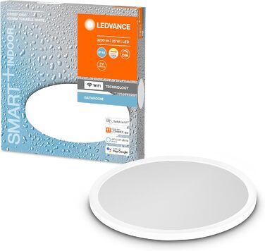 Розумна LED лампа для ванної LEDVANCE Orbis Bath, 1200 Лм, 3000-6500K, 40 см, IP44, димована, керування через Wi-Fi, додаток та голосовий асистент, біла