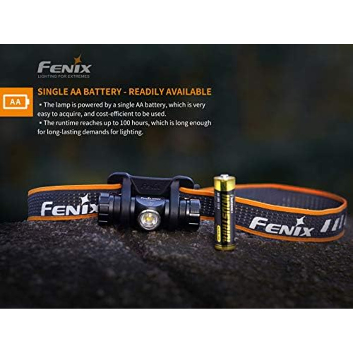 Універсальний налобний ліхтар Benture Fenix HM23 LED, чорний, розмір S
