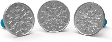 Кондитерські штампи Nordic Ware Disney Frozen 2, набір 3 шт., сріблясті з блакитними ручками, для печива зі сніжинкою