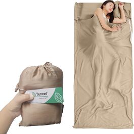 Вкладиш у спальний мішок Cozysilk з Tencel Lyocell Lenzing AG, з блискавкою, для дорослих, шовковистий, гладкий, для подорожей, у комплекті шовкова маска для сну
