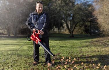 Електричний садовий пилосос Einhell GC-EL 3000 E, 3000 Вт, 45 л, з мішком, на колесах, функція всмоктування та обдуву, регульована ручка, 300 км/год, 840 м³/год