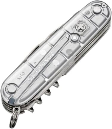 Швейцарський ніж Victorinox Huntsman, 15 функцій, мультитул, сріблястий прозорий, лезо, штопор, відкривачка