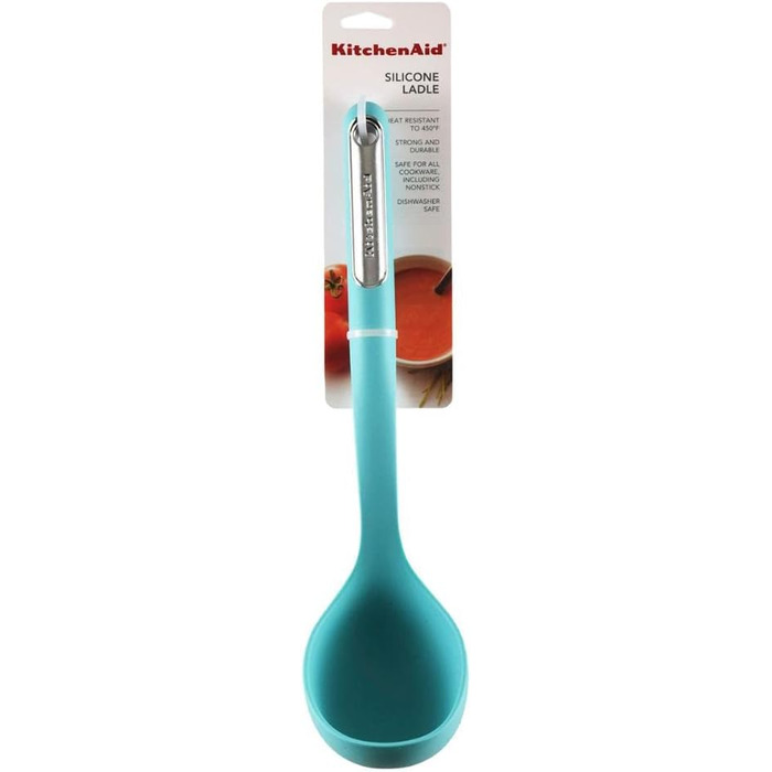 Кухонний ополоник KitchenAid KL006OHAQA, силіконовий, бірюзовий