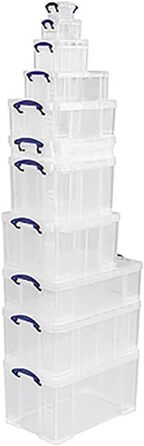 Прозорі контейнери Really Useful Box 64 л, 2 шт., для зберігання та організації, 710×440×310 мм