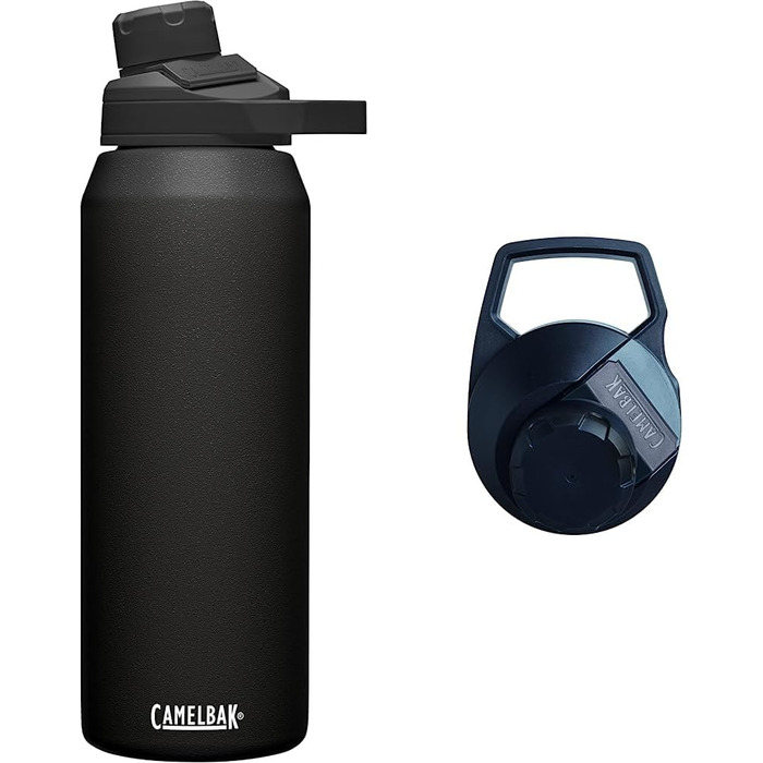 Термос-бутилка Camelbak Chute Mag 946 мл із нержавіючої сталі, вакуумна ізоляція, біла (чорна), комплект із запасною кришкою MAG