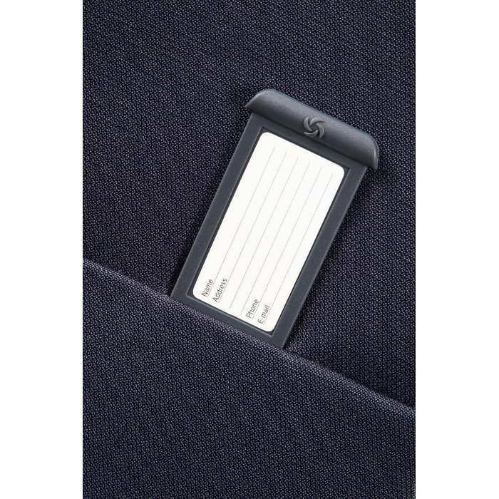 Валіза Samsonite Base Boost Spinner M, розширювана, 66 см, 67,5–73,5 л, чорна/синя, дорожня валіза на 4 колесах