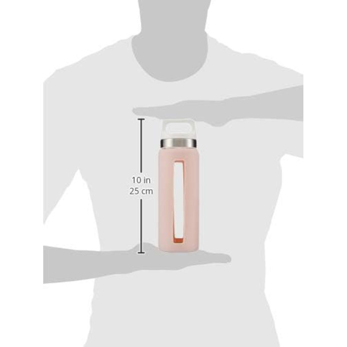 SIGG Dream пляшка для води 0.65 л, скляна, термостійка, з силіконовим чохлом, герметична, без шкідливих речовин, рожевий