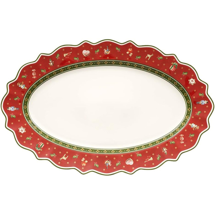 Сервізна овальна тарілка Villeroy & Boch Toy's Delight, преміум порцеляна, червона