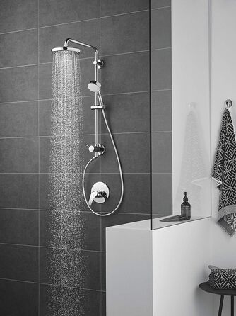 Верхній душ Grohe Tempesta 210, хромований, сучасний дизайн