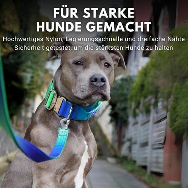 Spark Paws тактичний нашийник для собак, преміум-якість, міцний, товстий, для великих і середніх порід, лайм, 5 см